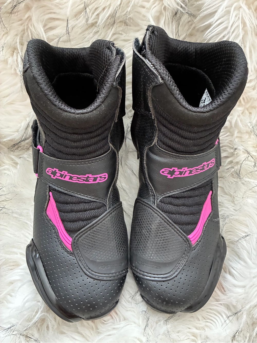 Stellah Black and Pink Women's Combat Moto Boots size 10